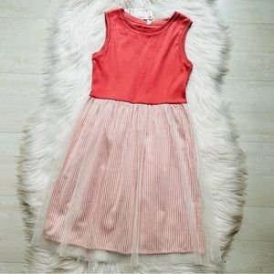 NWT Uniqlo Striped Tulle Layered Dress, 10